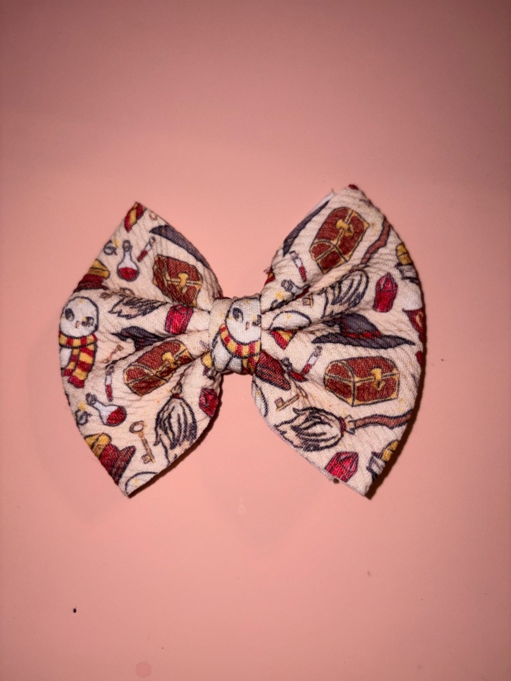 Handmade Harry Potter Bow with Alligator Clip